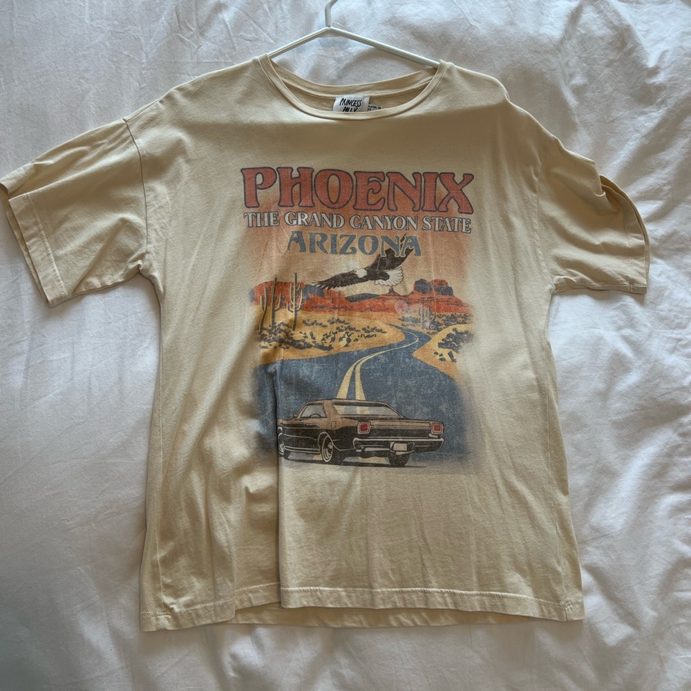 Light yellow graphic tee